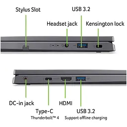 Ноутбук Acer Aspire Spin 14 ASP14-51MTN-79EQ 7 150U la 54GHz,14'',IPS сенсорний,32GB LPDDR5,1TB,Без ОС - мініатюра 14
