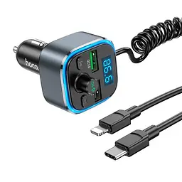 Адаптер автомобильный HOCO Energy car BT FM transmitter E74 - мініатюра 2