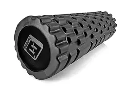 Масажний ролер EasyFit Solid Grid Roller Mini 30 см чорний