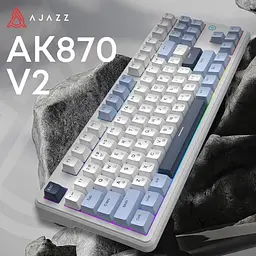 Клавіатура Ajazz AK870 V2 Flying Fish Switch White/Blue (AK870-V2-FF-BWB) [161036] - мініатюра 6