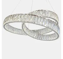 Підвісна кришталева LED-люстра Artlight 555-600CH з переплетеними кільцями, хром, 113 Вт, від 13-20 м² - мініатюра 4