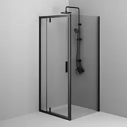 Душове огородження Square Pivot AM.PM Gem 90×90 см, без піддону, чорний профіль W90UG-404-9090-BT - мініатюра 6