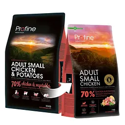 Сухий корм Profine Small Chicken and Potatoes для дорослих собак дрібних порід, з куркою та картоплею, 7 кг - мініатюра 4