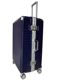 Валіза велика L Milano bag 013 полікарбонат Темно-синій - мініатюра 4