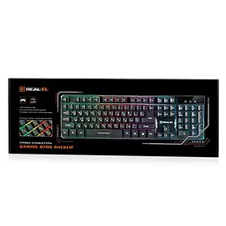 Клавіатура REAL-EL 8700 Gaming Backlit Black (EL123100015) - мініатюра 3