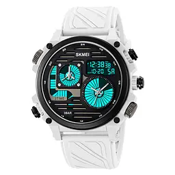 Чоловічий наручний годинник 2202PWT White Skmei acs0030147 - мініатюра 2