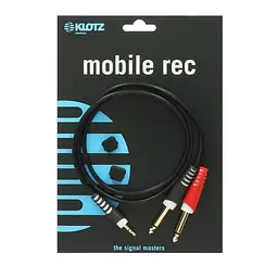 Коммутационный кабель Mini-Jack — 2хJack 6,3 1м KLOTZ AY5-0100 - мініатюра 1