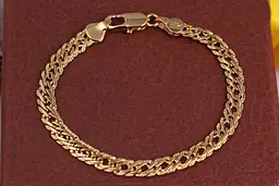 Браслет Xuping Jewelry ромб з огранюванням 21 см 5 мм золотистий