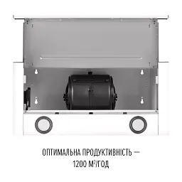 Витяжка телескопічна PERFELLI TL 6822 WH 1200 LED - мініатюра 8