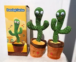 Танцюючий та співаючий кактус Dancing Cactus на 120 пісень з підсвічуванням Зелений - мініатюра 10
