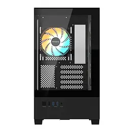 Корпус Gigabyte C201 Panoramic Tempered Glass Black без БЖ (GB-C201P) - мініатюра 5