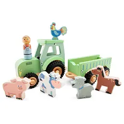 Ігровий набір New Classic Toys Трактор з причепом і 5 тварин (11936) - мініатюра 3