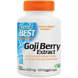 Ягоди Годжі Doctor's Best Goji Berry Extract 600 мг 120 капсул