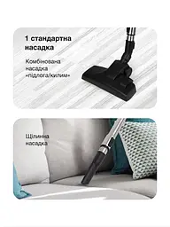 Пилосос вакуумний 4200Вт, пилосос з фільтром НЕРА, пилосос без мішка з контейнером з турбощіткой 3л, Зелений - мініатюра 9