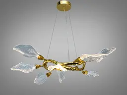 Підвісна люстра LED Diasha P8085/D800G золото 90 см LED 20W