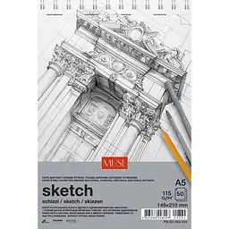 Скетчбук Muse Sketch на пружині А5 50 аркушів (PB-SC-050-334)