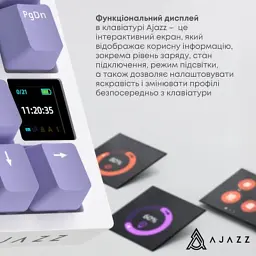 Клавіатура Ajazz AK820 Pro Gift Switch Purple RGB USB/Wireless/Bluetooth UA Purple (AK820PRO-G-PWB) - мініатюра 9