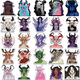 Стікерпак GeekLand Mystical Nymphs 50 штук - мініатюра 3