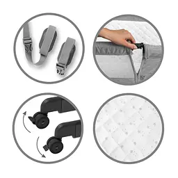 Приставне ліжечко Kidwell Snuzzy Light Grey - мініатюра 5