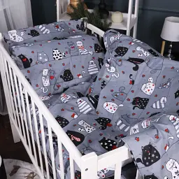 Простирадло MirSon Kids Time 17-0671 With Love Cats бязь 150х200 см (2200010178937) - мініатюра 2