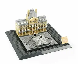 Конструктор Архітектура Wange 3Д Музей Лувр 4213 The Louvre of Paris-France 3D для дітей та дорослих 785 деталей - мініатюра 5