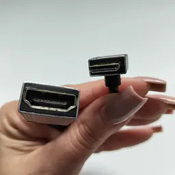 Кабель кутовий HDMI mini (тато) - HDMI (мама) кут 90 градусів. Довжина 20 см - мініатюра 5