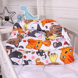 Набір дитячий MirSon зима Kids Time 20-0035 Colored kittens 110x140 см бавовна: ковдра з подушкою (2200009671197) - мініатюра 5