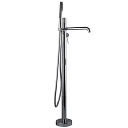 Змішувач для ванни TOPAZ LOFT TLF 32113R-H39-C підлоговий хромований для ретро хай-тек стилю з картриджем D35 - мініатюра 4