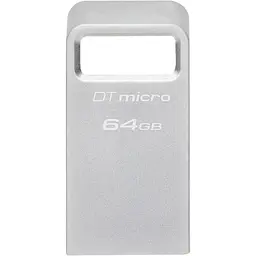 USB флеш-накопичувач Kingston DataTraveler Micro 64GB USB-A 3.2 Gen 1 Metal (DTMC3G2/64GB) [92135] - мініатюра 2
