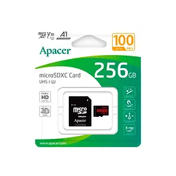 Карта пам'яті Apacer 256GB microSDXC class 10 UHS-I V10 A1 (AP256GMCSX10UB-R) - мініатюра 3