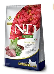 Сухий корм з ягнятком для собак малих порід Farmina N&D Quinoa Dog Digestion Lamb & Fennel Adult Mini, 2.5 кг