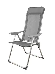 Складний стілець Levistella GP20022010 GRAY, 3 положення нахилу спинки, сірий, для дачі, вага 3,1 кг