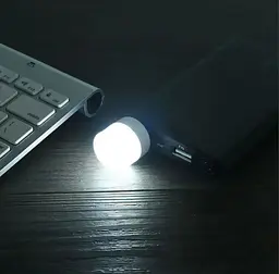 Портативна USB світлодіодна лампа-нічник із білим (6500К) світлом, працює від Power Bank, та ін. ґаджетів 5В - мініатюра 7