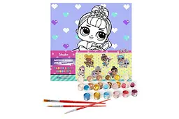 Набір для розпису за номерами 40x40 см KHO6289 "L.O.L. TroopSurprise Crystal Queen With Crystal Bunny" Ideyka - мініатюра 2