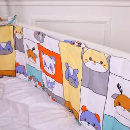Суцільний борт в ліжечко MirSon Kids Time 20-0039 Zoo alphabet 30х180 см (2200009665837) - мініатюра 2