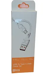 Кабель Biva C-06 Type-C 1 m TPU Cable White - мініатюра 2