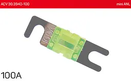 Запобіжник mini ANL 100А (1 шт.) ACV 30.3940-100 - мініатюра 2