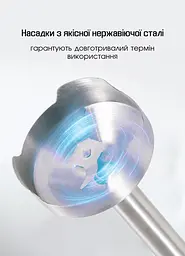 Блендер занурювальний Zepline 3в1 Міксер, для смузі 1500 Вт Чорний - мініатюра 2