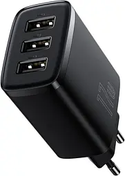 Зарядний пристрій Baseus Compact Charger 3U 17W EU black (CCXJ020101)