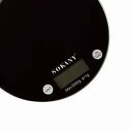 Ваги кухонні електронні SOKANY SK-19023 до 5 кг з плоскою платформою, чорний Sokany SK-19023B - мініатюра 3