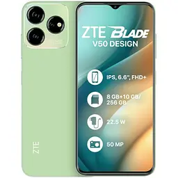 Смартфон ZTE Blade V50 Design 8/128GB Green Global