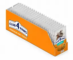 Влажный корм для стерилизованных котов Club 4 Paws c кроликом в желе 80 г x 24 B5612211