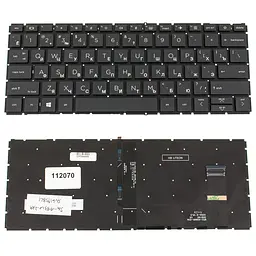 Клавіатура для ноутбука HP (ProBook: 830 G8 835 G8) rus чорний без фрейма підсвічування клавіш