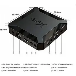 Медіаплеєр Smart TV Vontar X96Q стаціонарний HD (смарт ТВ приставка) 2GB/16GB чорний (X96Q-2-16_999) - мініатюра 3