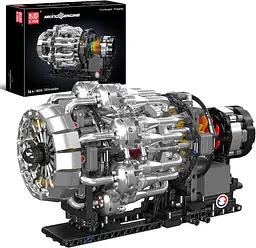 Конструктор двигун Mould King авіаційний турбореактивний Turbojet Engine Mechanical моторозований дитячий мотор 1247 деталей - мініатюра 2