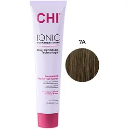 Крем-фарба для волосся CHI Ionic 7A темний попелястий блонд професійна безаміачна 85 г - мініатюра 2