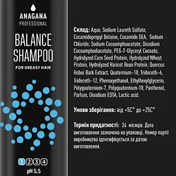 Набір DUOS "Баланс" для жирної шкіри голови ANAGANA 2х250 мл - мініатюра 3