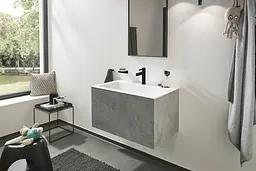 Змішувач Hansgrohe Finoris 110 для умивальника з д/к push -open Matt Black 76023670 Чорний матовий - мініатюра 2