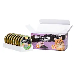 Смачний паштет UNIQ PETS CAT WET FOOD ROYAL RABBIT з кролика та насіння подорожника, 30 г