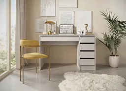 Стіл туалетний письмовий Perfect Home Ада / Ada 5S/120 з 5 шухлядами Кашемір (PFH-091309) - мініатюра 10